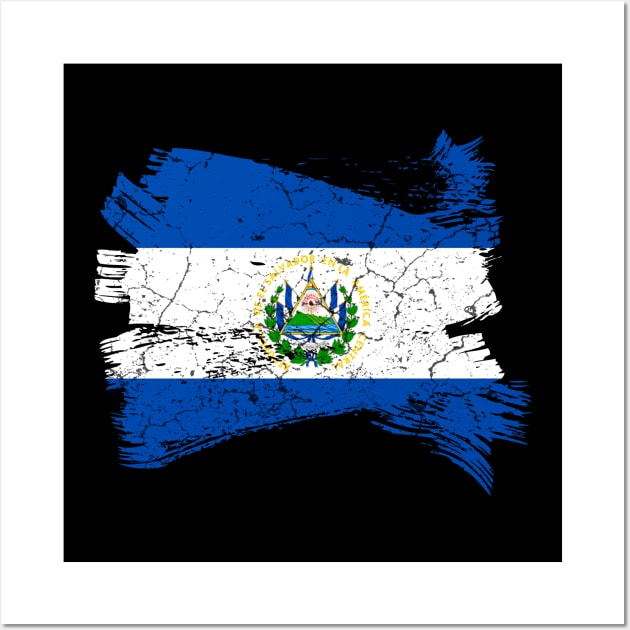 El Salvador Flag Wall Art by Mila46